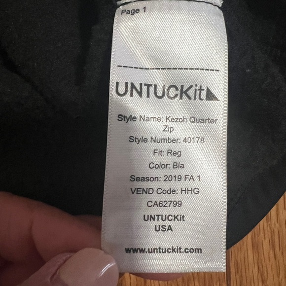 Untuckit Kezoh Quarter Zip black/gray pullover sweater sweatshirt. Men’s M - Picture 10 of 10
